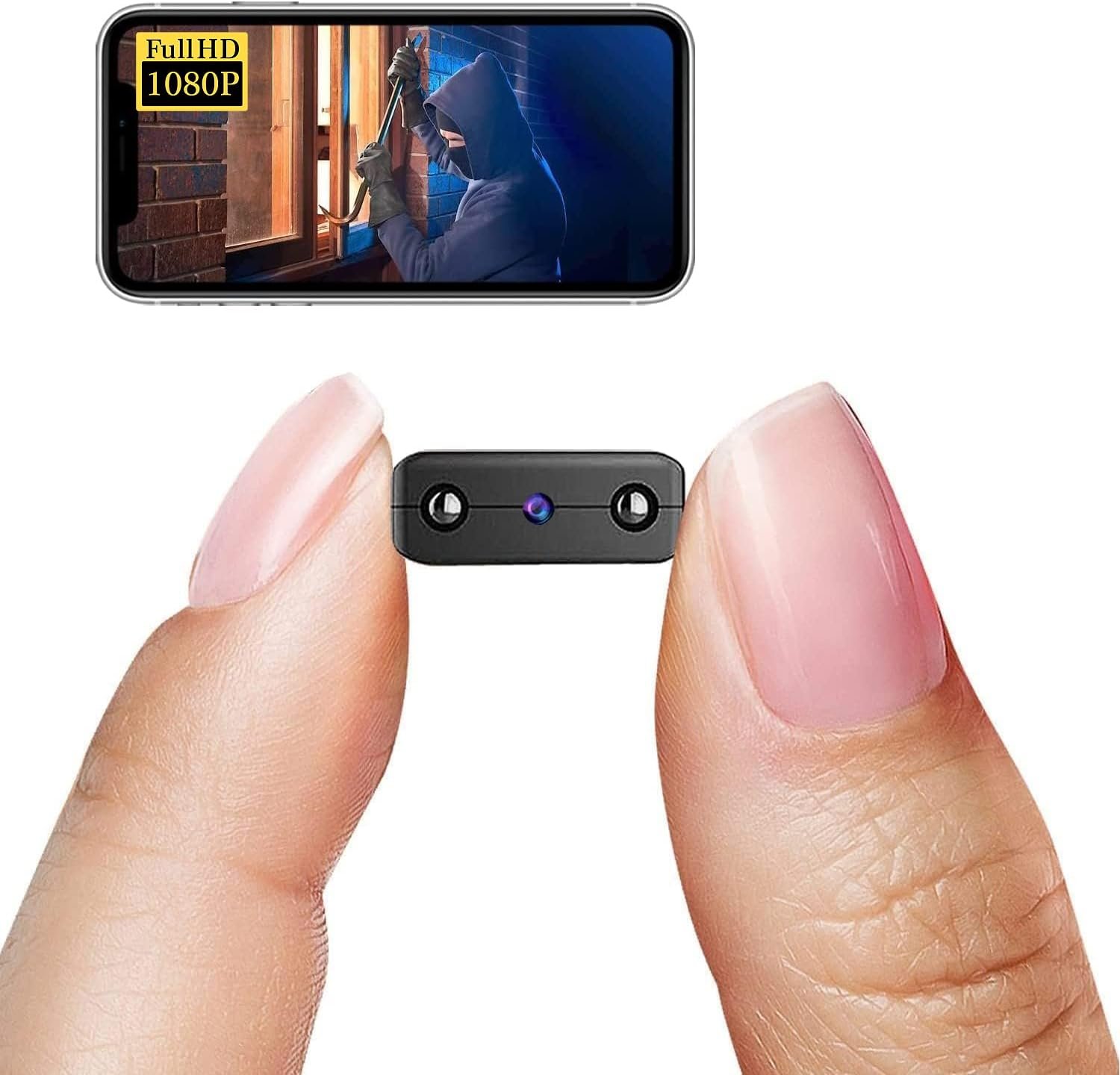 Smallest Spy Hidden Camera,1080P Wireless WiFi Portable Remote Camera,Nanny Cam,Baby Monitor with Night Vision,Motion Detection,Cloud Storage,Remote Viewing for iOS Android Phone APP